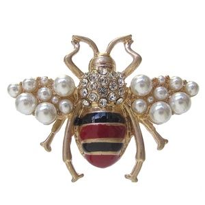 Luxury Designer Crystal Bee Brooch
